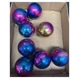 (8) Vtg Shiny Bright Blue & Purple Ombre