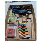 Angled disconnect tool set, hook straps, tire