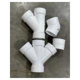 3" PVC DWV Double Wye, 3" PVC Sewer/Drain Wye,