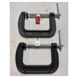 (2) New Husky 4" C Clamps