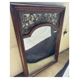 Scroll Design Wall Hanging Mirror, solid wood