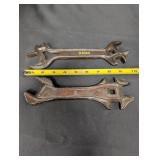 Vtg Steel Tractor Wrenches one marked G1014 &