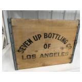 Vtg 7-UP Wooden Crate