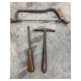 Primitive Metal Hammer, Screw Driver & Saw