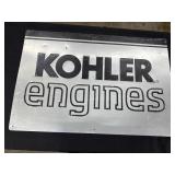 Koehler Engines adv. embossed metal sign,