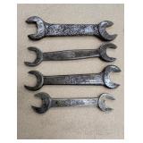 (4) Ford open-end wrenches  4.5in & 5in long