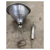 Heat Lamp & Veterinary Syringe