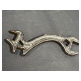 Vtg farm implement wrench, (H63?), 7in
