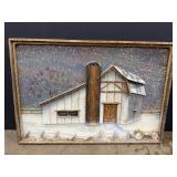 Taylor made Lath Art Barn Scene