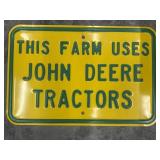 Embossed This Farm Uses JD Tractors Sign