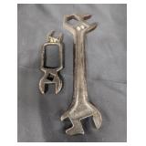 (2) Steel Tractor Wrenches one marked 25 &