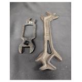 (2) Steel Tractor Wrenches marked 25 SC & 994