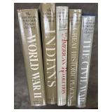 5 Hardback History Books- WWII, Indians, A