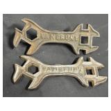 2 John Deere Van Brunt implement wrenches, 1