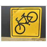 Reflective Road Bicycle Metal Sign