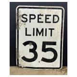 35 speed Limit Metal Road Sign