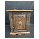 Wood w/ Metal Accents Countertop Cabinet