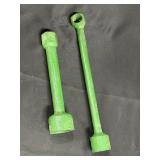 2 tire lug wrenches, 8.5 & 12in