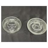 2 glass chicken waterer bases, Safeway & No 569,