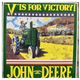 JD "V" is for Victory Porcelain Sign