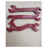 (3) IH multi purpose farm wrenches 7in, 8in,