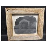 Etched Slate Covered Bridge Artwork