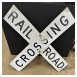 Reflective Rail Road Crossing Metal Sign