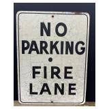 Reflective No Parking Fire Lane Road Sign