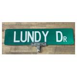 24" Lundy Dr Metal Street Sign