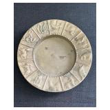 6' Brass zodiac ashtray