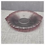 Ruby Red Glass Dish