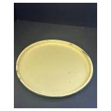 14' Yellow Enamelware Round Tray