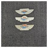 (3) VTG United Airlines 'Future Pilot' Wing Pins