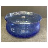 9' cobalt blue glass bowl