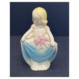 7' Ceramic Curtsying Girl Planter