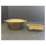 Brass 7' Planter & 9'  Bucket
