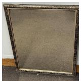 Floral accent framed wall mirror, 24.75 x 30.75in