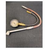 (2) air chucks w/ hoses one with gauge