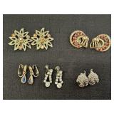 5 Pair Of Clip On Earrings