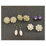 5 Pair Of Clip On Earrings