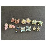 7 Pair Of Chip On Earrings