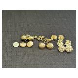 7 Pair Of Clip On Earrings