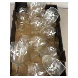 Set of 12 Christmas reindeer wine glasses, 7in H