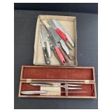 Variety of knives & carving set