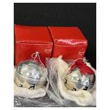 2 - 1994 Silver Plate ball ornaments, made in