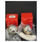 2 - 1994 Silver Plate ball ornaments, made in