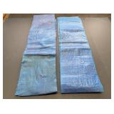 (2) small blue plastic tarps