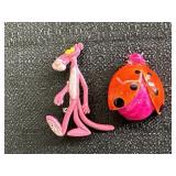 Pink Panther & Ladybug Pins