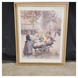Victor Gilbert 'The Flower Cart' Framed Print