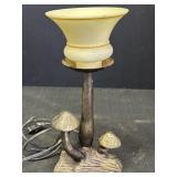 Metal mushroom styled table lamp